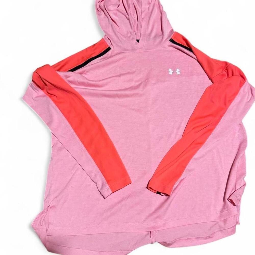 Under Armour Pink Colorblock Lightweight Hoodie Sweatshirt